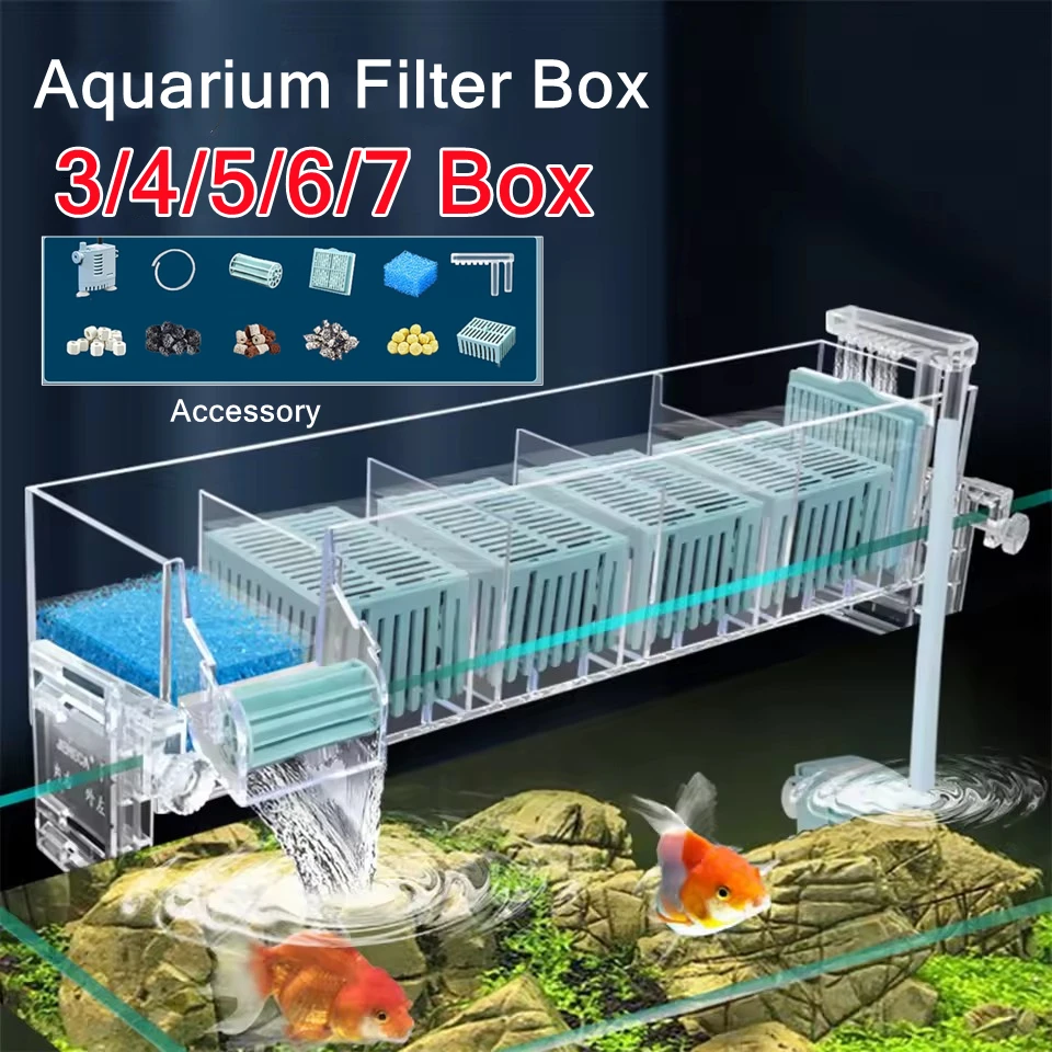 Reef Tank Filter - 220V akwarium naścienny wałek filtra wodospadu,