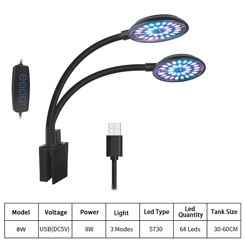 Lampa LED do akwarium USB, kli – Aquarium Marine Lights recenzja i cena