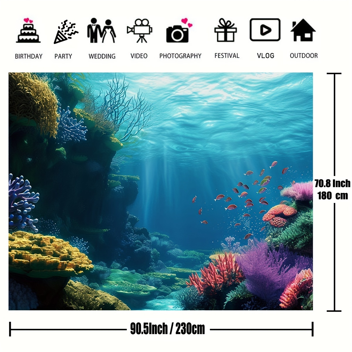 1 szt. Podwodna tkanina dekora – Reef Aquarium recenzja i cena